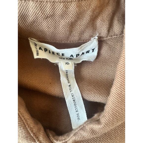 Apiece Apart Palmera Button Down Pocket Linen Cotton Mini Dress Beige EUC XS - Picture 8 of 8